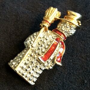 Vintage New Christmas Snowman Brooch